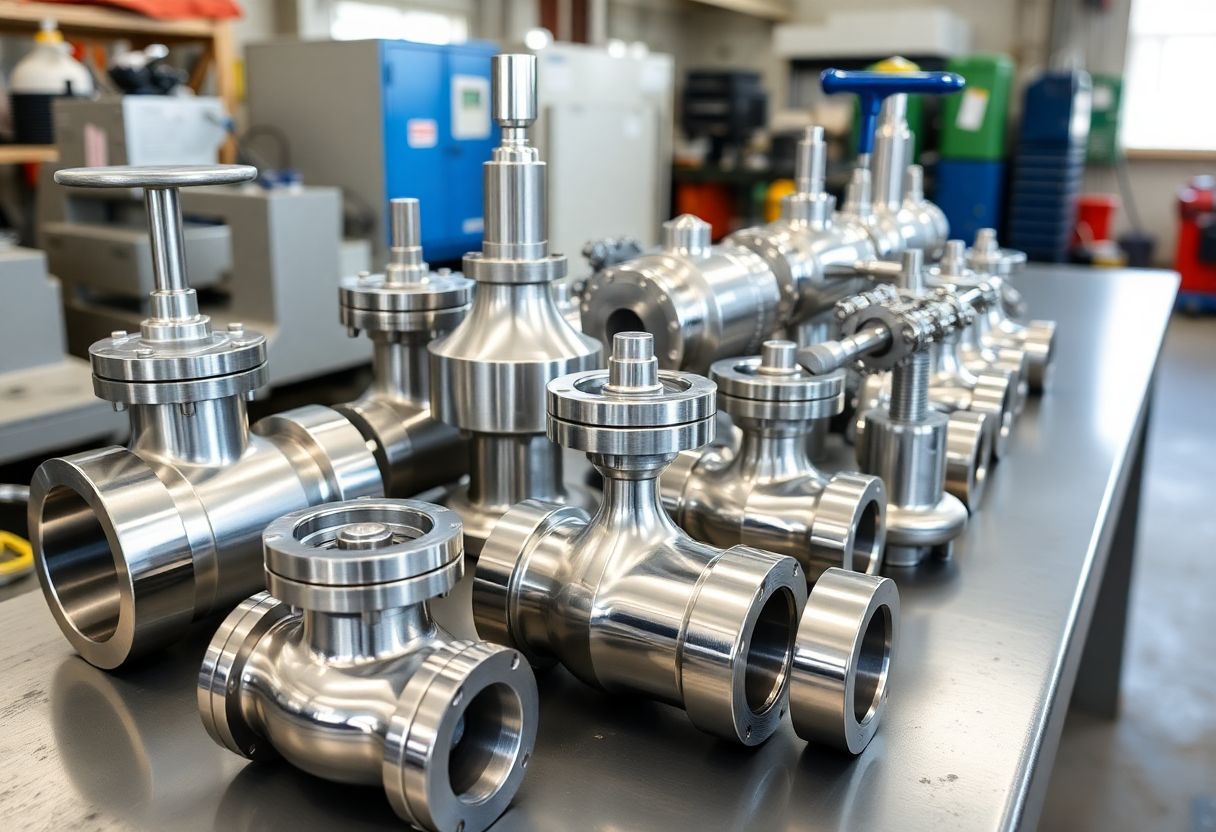 Chrome plated industrial valves